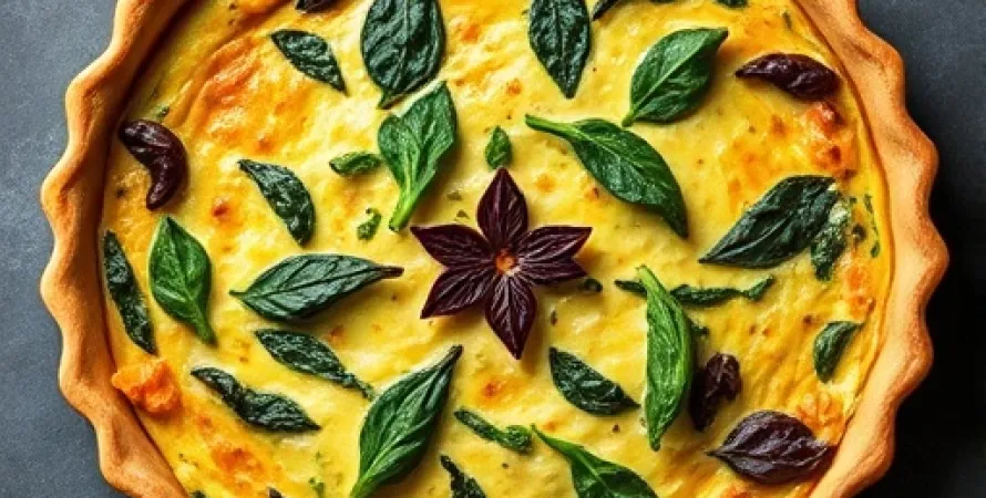 Quiche aux épinards et lard