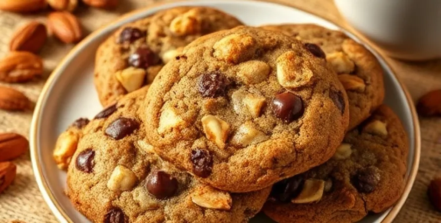 Cookies aux amandes et chocolat