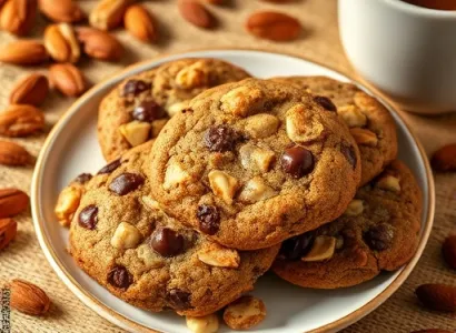 Cookies aux amandes et chocolat
