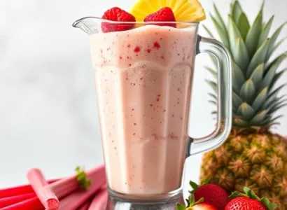Rhubarbe et fruits