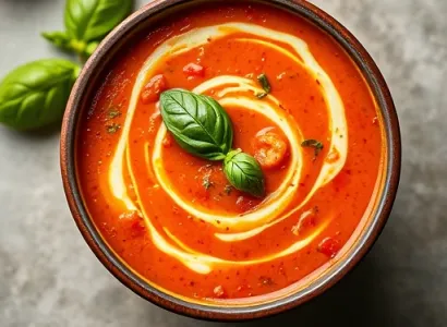 Potage tomate et basilic
