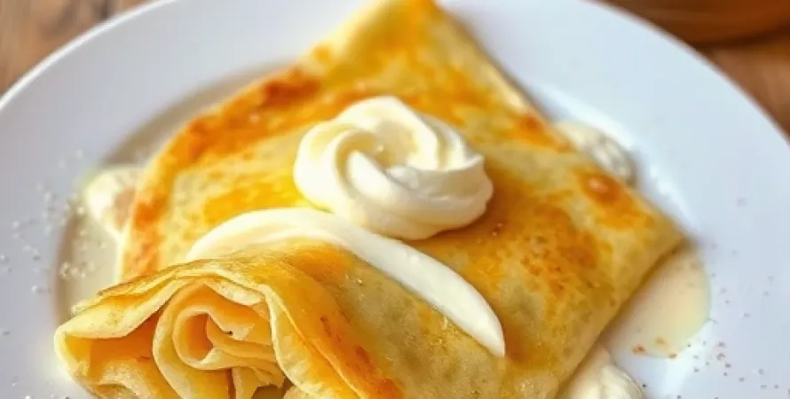 Crêpes à l'avoine et fromage blanc