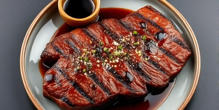 Steak grillé au soja