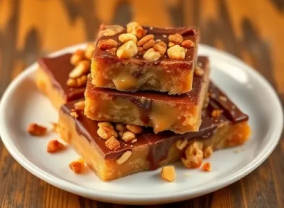 Barres de toffee et chocolat