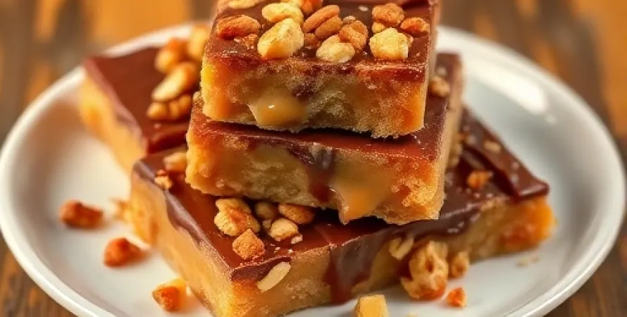 Barres de toffee et chocolat