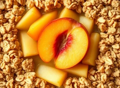 Crumble de pommes et de pêches