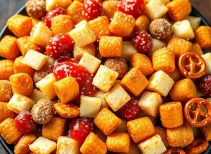 Mélange de snack au goût de pizza