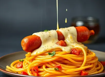 Spaghetti Hot Dog au Fromage
