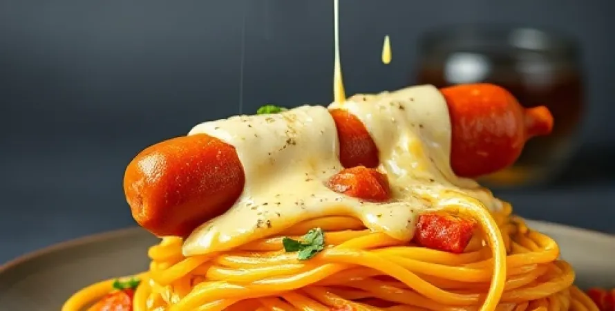 Spaghetti Hot Dog au Fromage