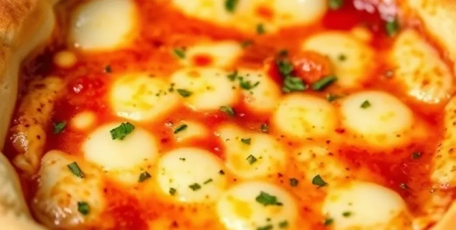 Pizza au fromage deep dish