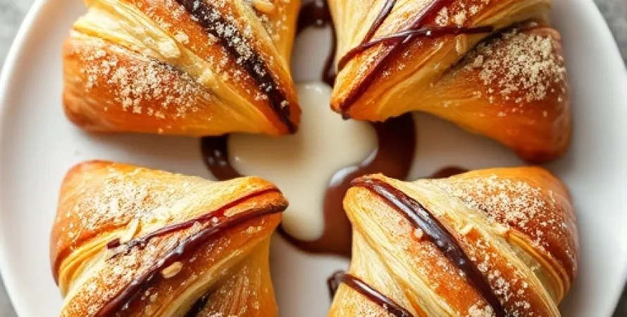 Croissants aux amandes et au chocolat