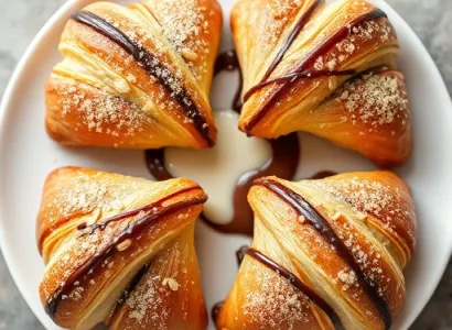 Croissants aux amandes et au chocolat