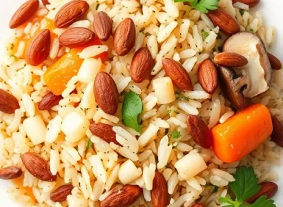 Riz sauvage aux amandes