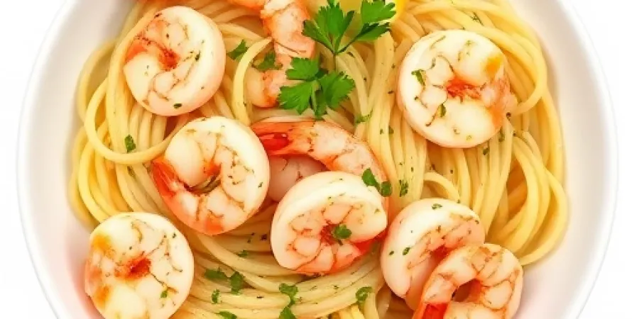 Linguine aux crevettes et coquilles Saint-Jacques