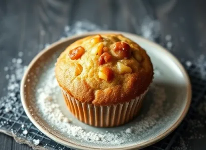 Muffins aux pommes et aux graines de pavot