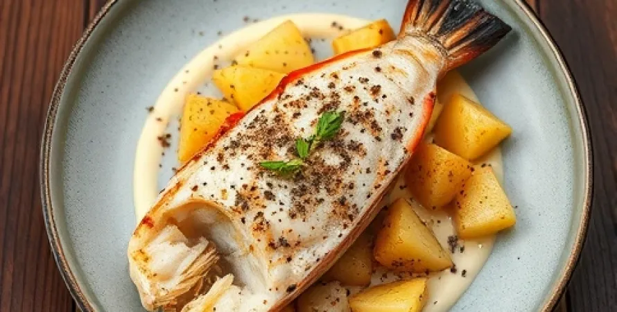 Saumon au four avec ail et mayonnaise