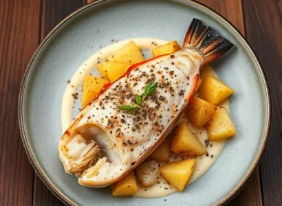 Saumon au four avec ail et mayonnaise