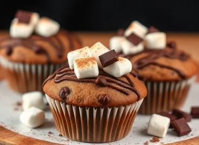 Muffins au Marshmallow et Chocolat
