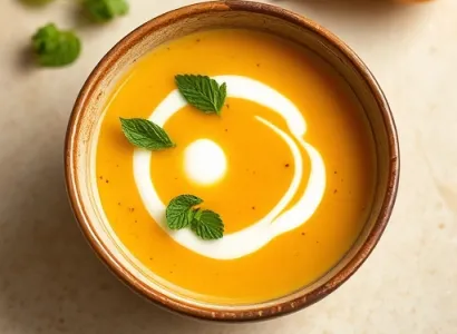 Potage de potimarron et poire