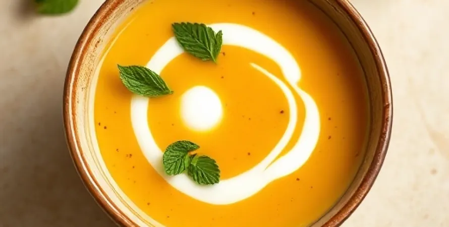 Potage de potimarron et poire