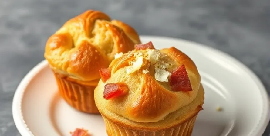Muffins salés au jambon et au fromage