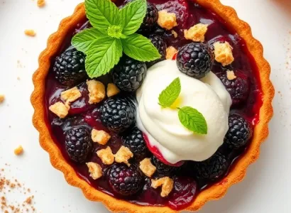 Tarte aux mures chaude