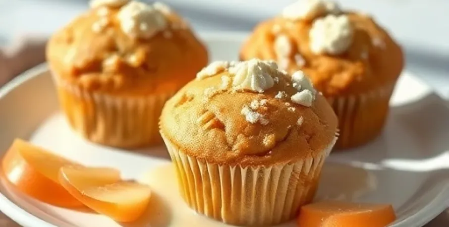 Muffins de blé aux flocons d'avoine et myrtilles