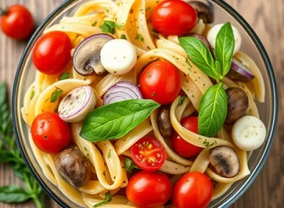 Salade de pâtes aux herbes italiennes