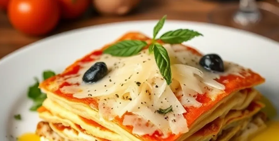 Lasagnes aux fromages et viande hachée