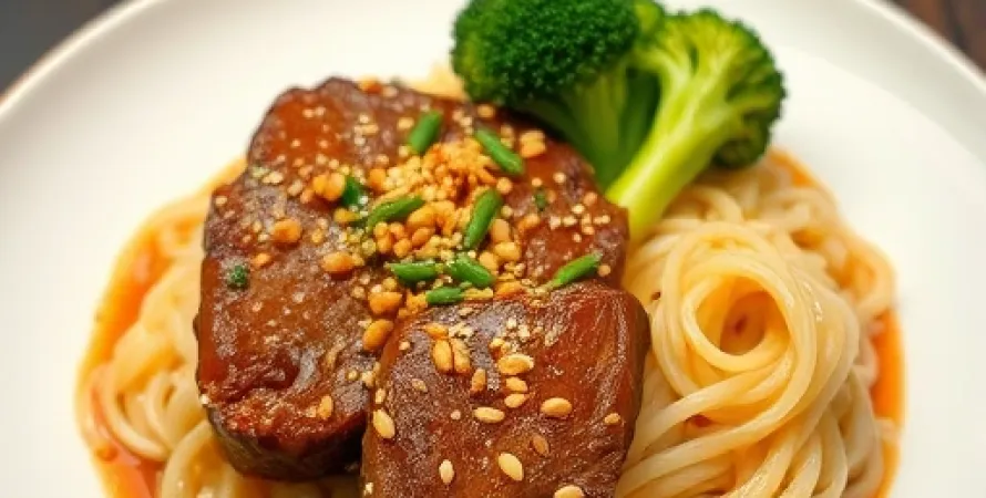 Boeuf au sesame et broccoli