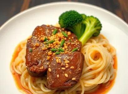 Boeuf au sesame et broccoli