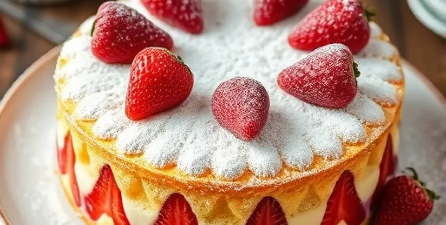 Gâteau de fraises sans gluten