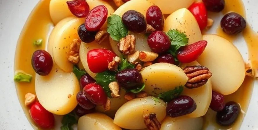 Salade de patates douces aux fruits secs