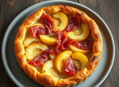 Tarte aux pommes de terre et jambon