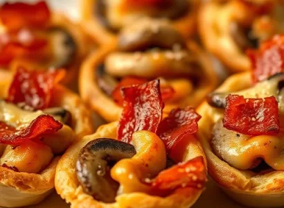 Bites de bacon et champignons