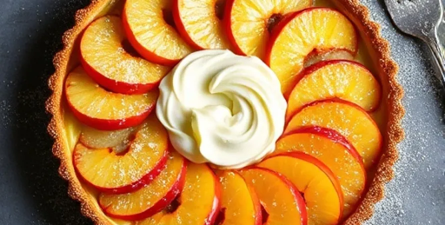 Tarte aux pommes à la crème aigre