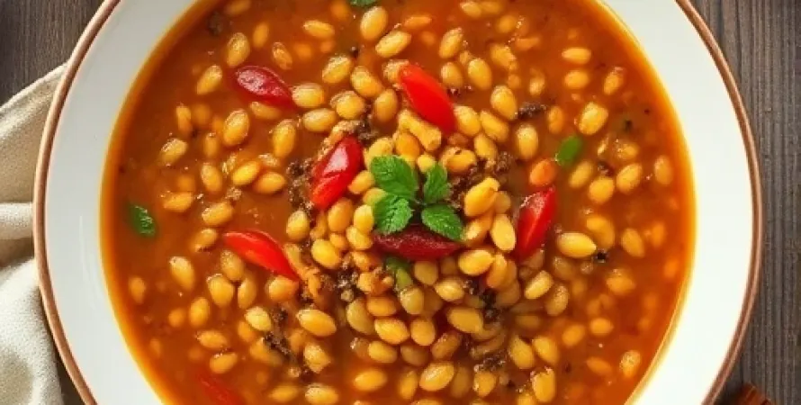 Soupe aux lentilles et épices