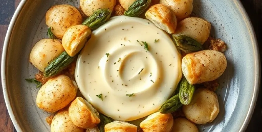 Pâtes au fromage et aux asperges