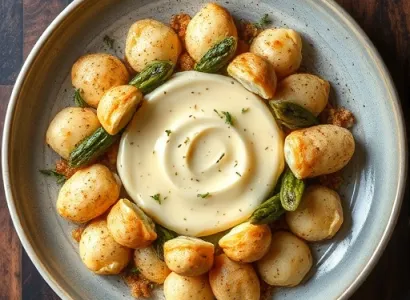 Pâtes au fromage et aux asperges