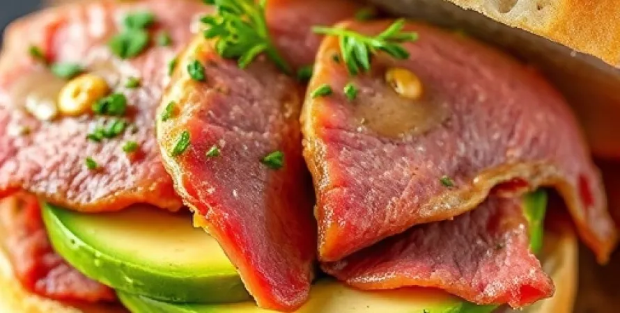 Sandwichs au roast beef et avocat
