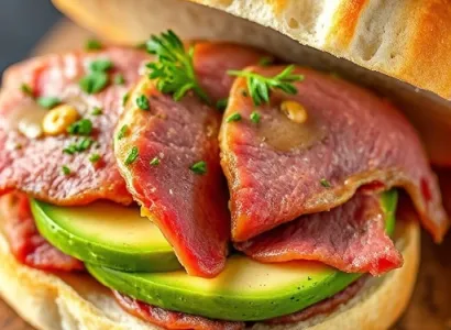 Sandwichs au roast beef et avocat
