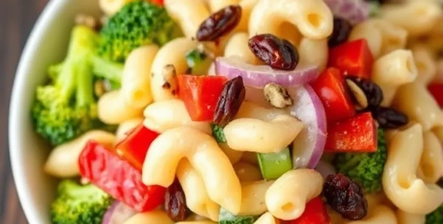 Salade de macaroni au broccoli