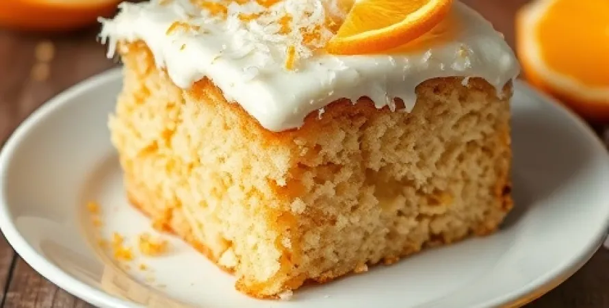 Gâteau aux noix de coco et aux oranges