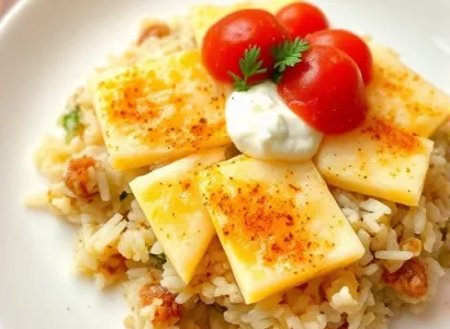 Gratin de riz au fromage