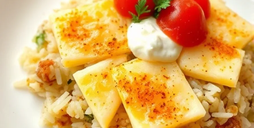Gratin de riz au fromage