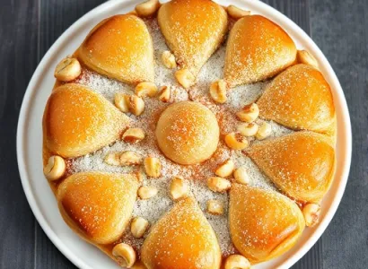 Patisserie aux noix de glycine