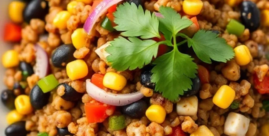 Salade de lentilles southwestern
