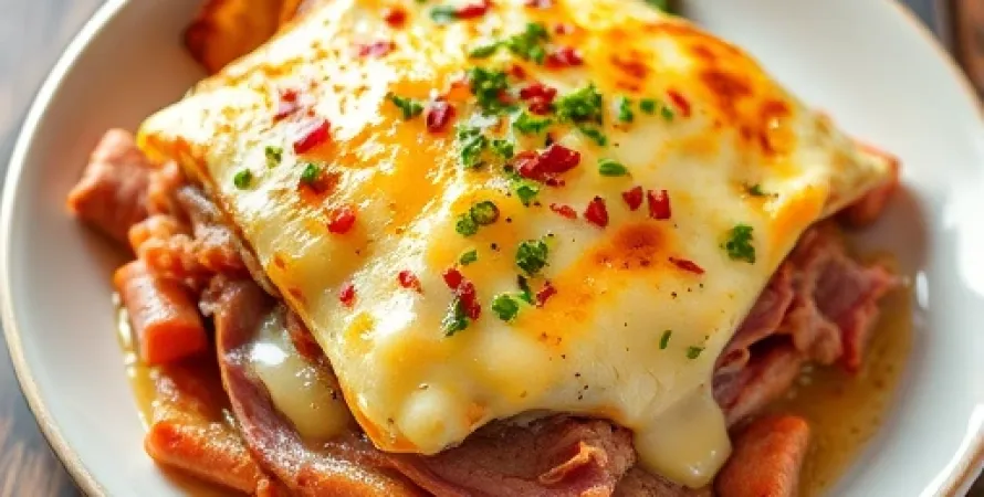 Casserole de pastrami Reuben