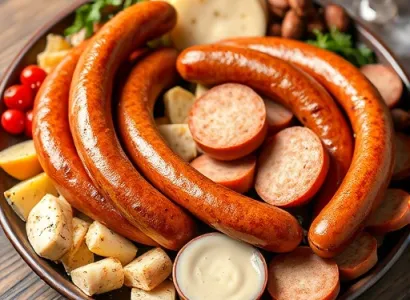 Saucisses au fromage et pâtes