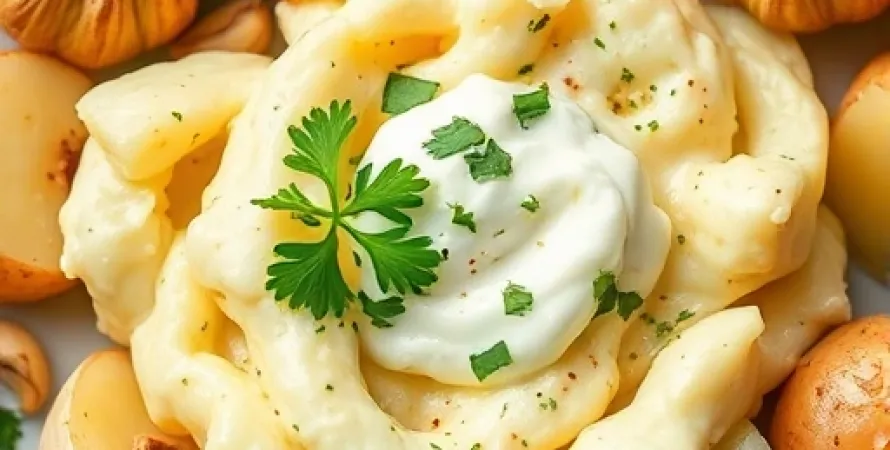 Pommes de terre crèmeuses au garlic rôti